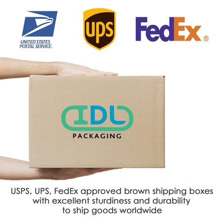 Idl Packaging 8L x 8W x 4H Corrugated Boxes for Shipping or Moving, Heavy Duty, 25PK B-884-25